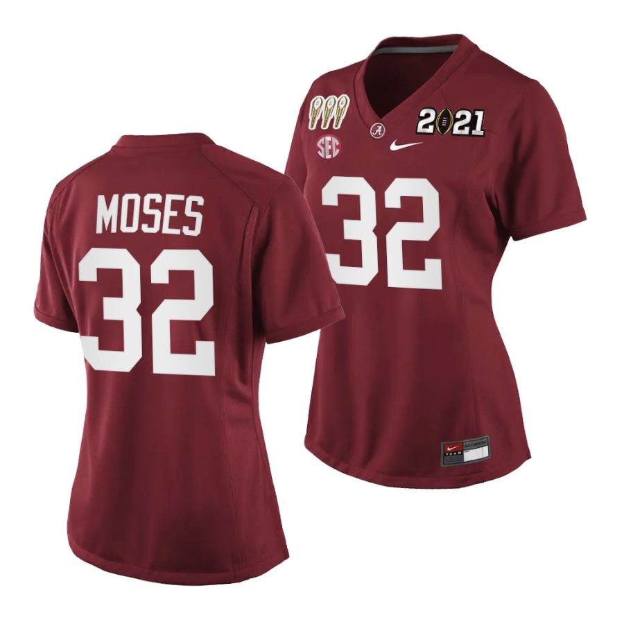 alabama crimson tide dylan moses crimson 3x cfp national championship special edition women jersey