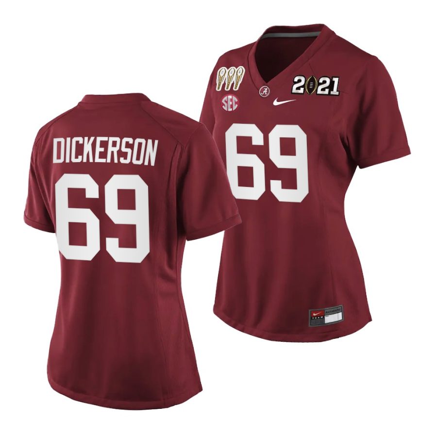 alabama crimson tide landon dickerson crimson 3x cfp national championship special edition women jersey