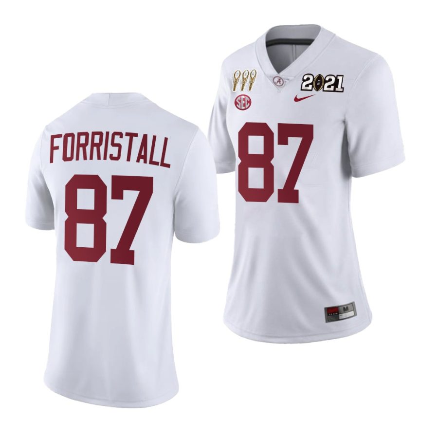 alabama crimson tide miller forristall white 3x cfp national championship limited women's jersey