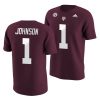 buddy johnson maroon college football name & number jersey