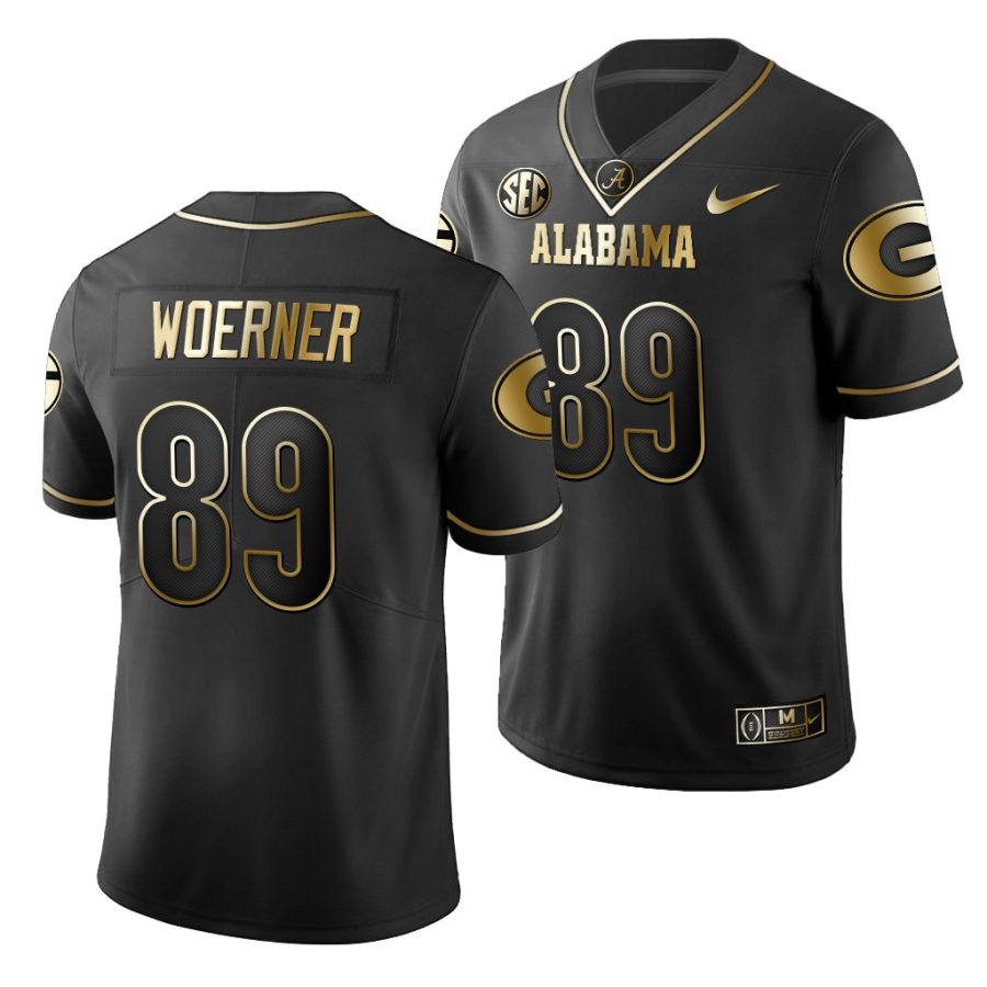 charlie woerner black golden edition men's jersey