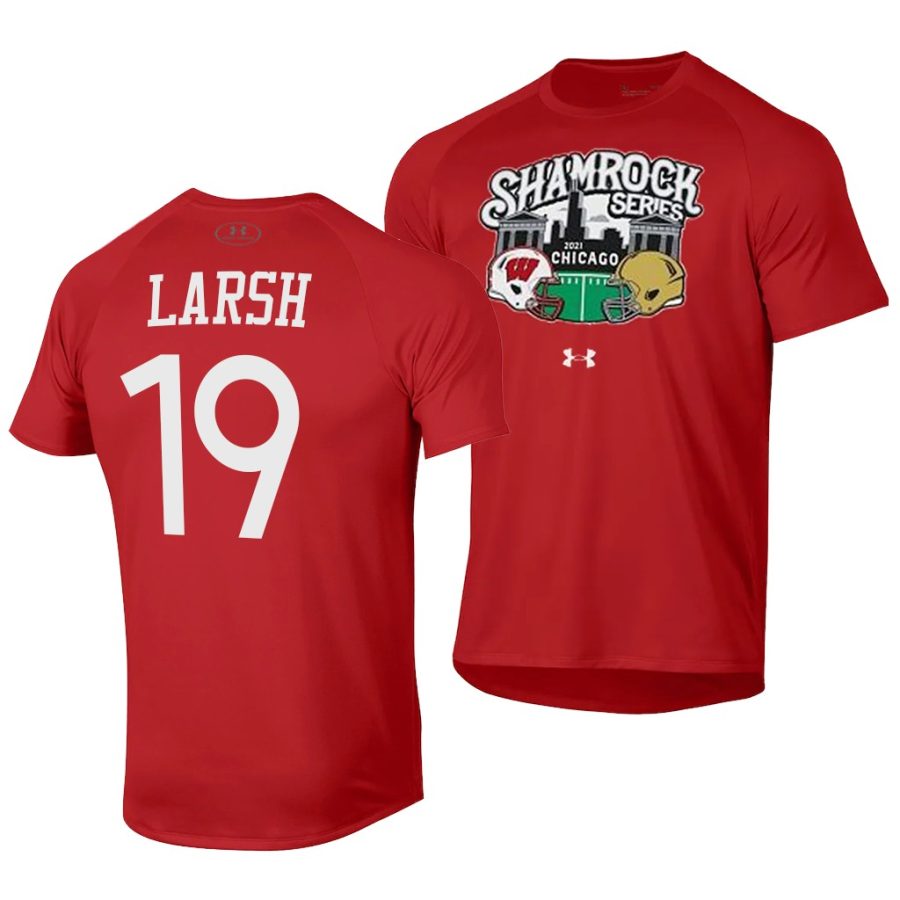 collin larsh red 2021 shamrock series chicago game t shirts