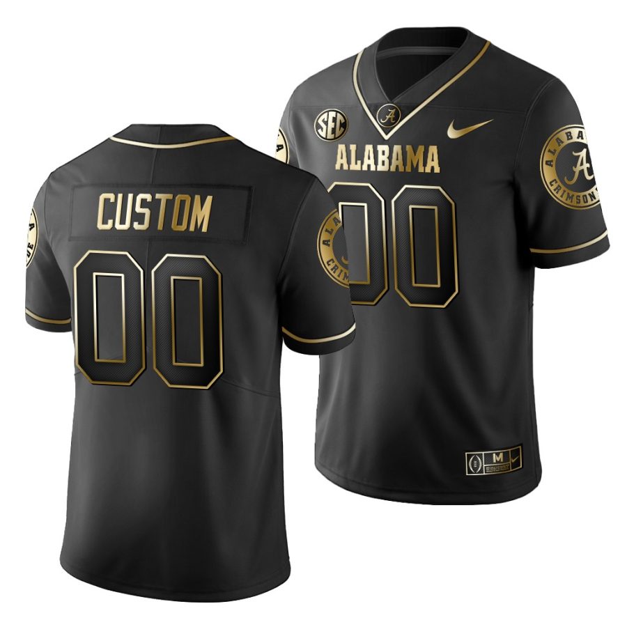 custom black golden edition men's jersey