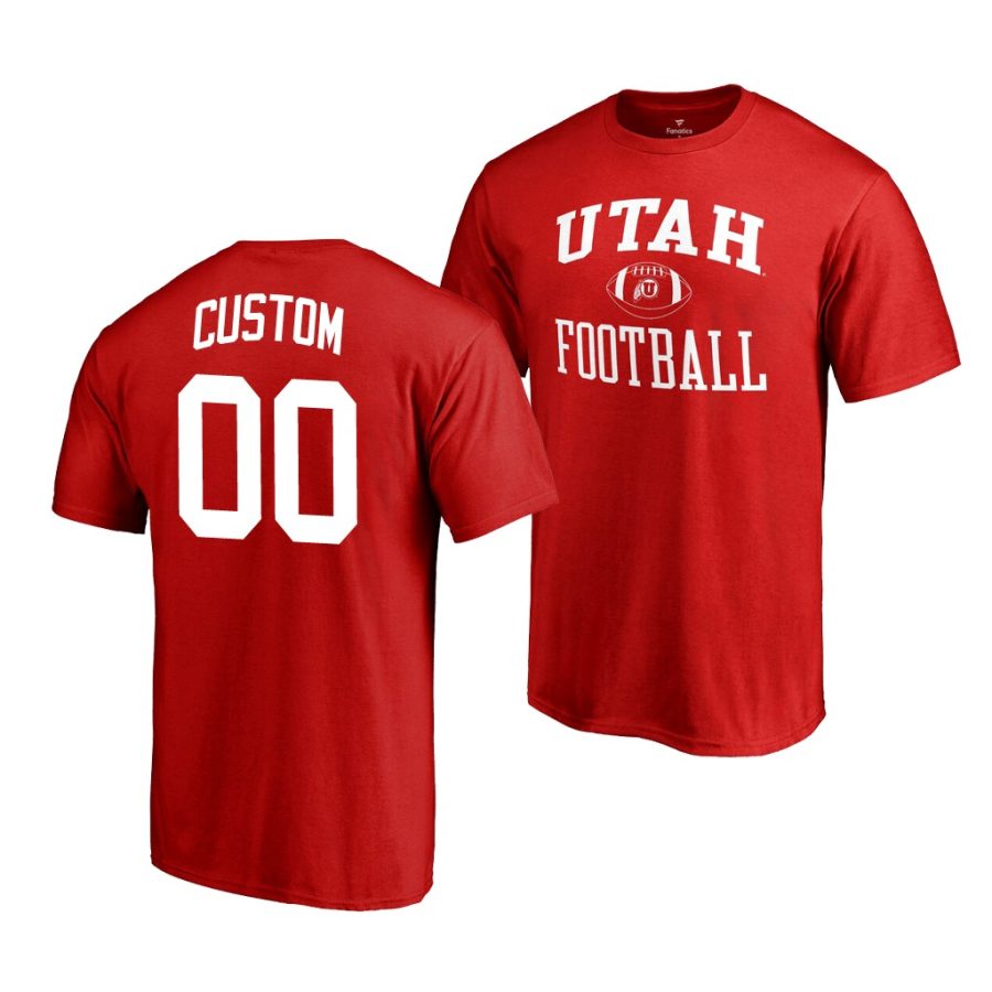 custom red college football name & number jersey