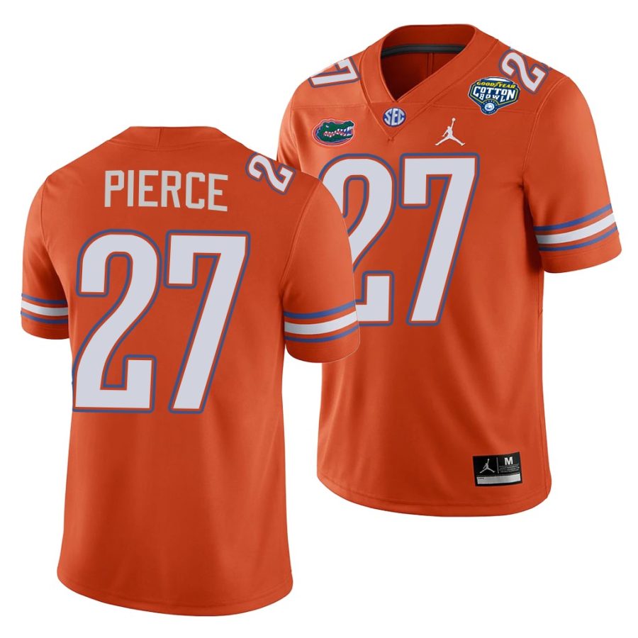 florida gators dameon pierce orange 2020 cotton bowl classic college football jersey