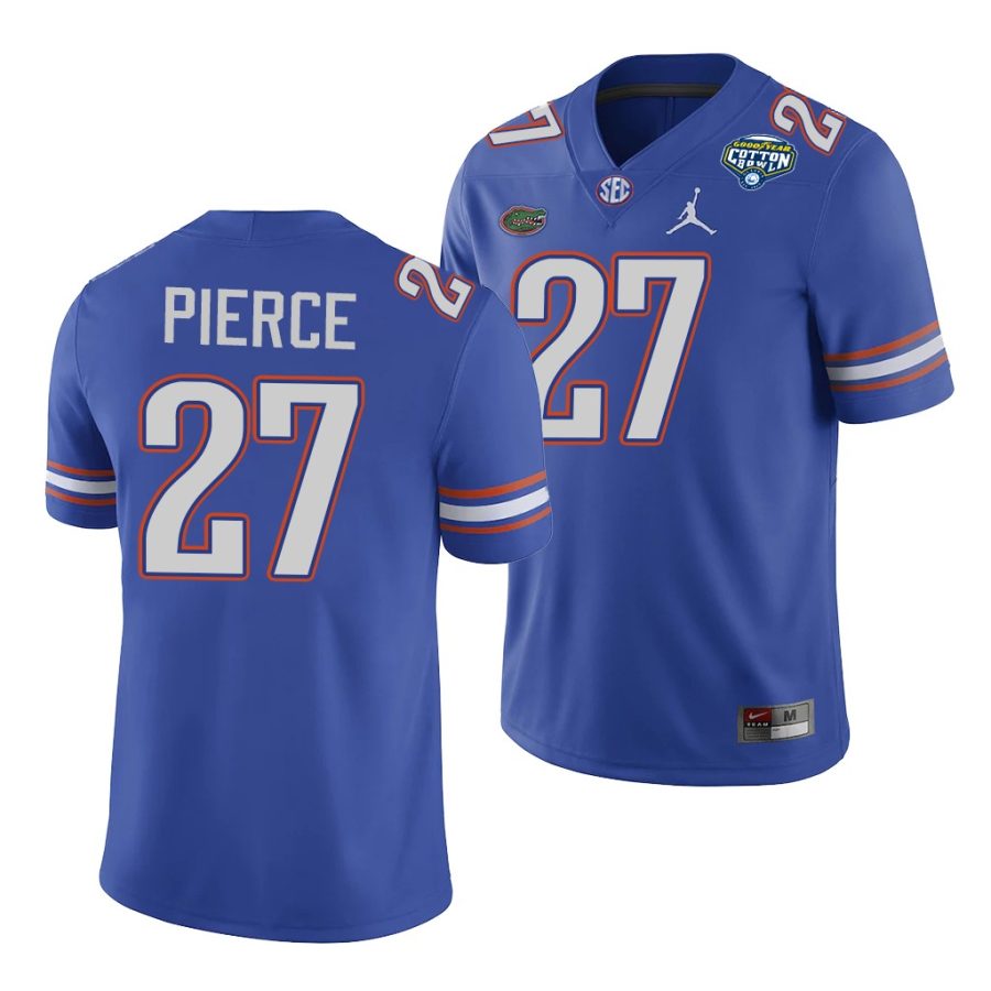 florida gators dameon pierce royal 2020 cotton bowl classic college football jersey