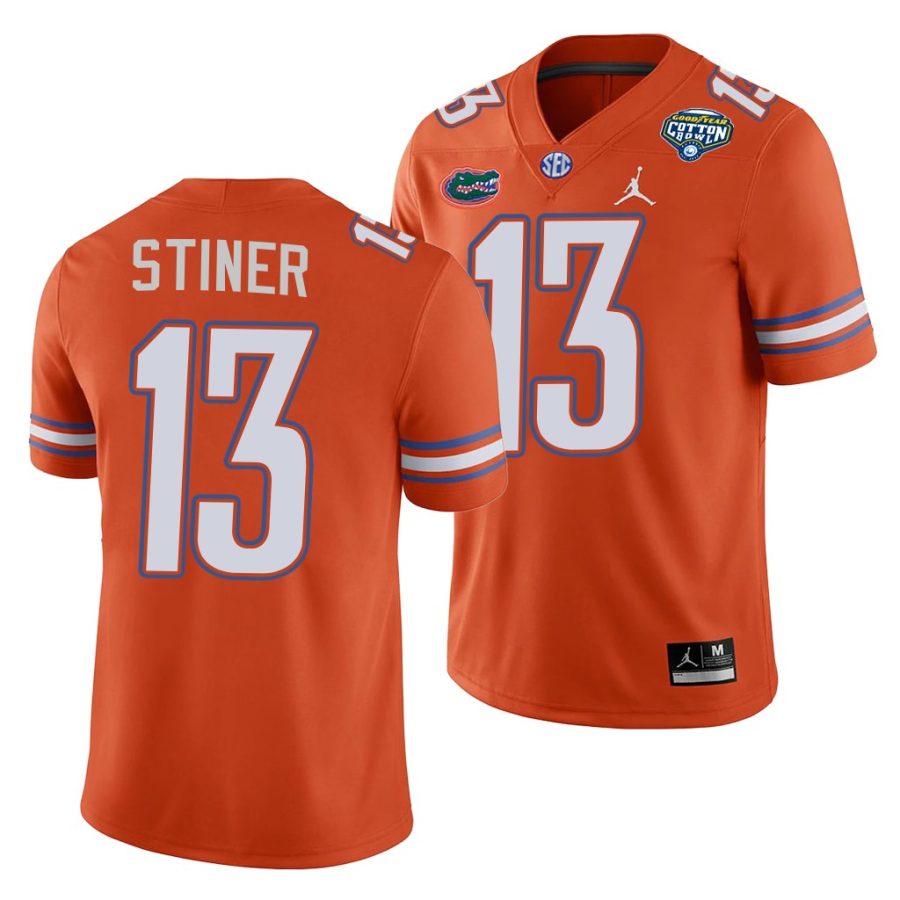 florida gators donovan stiner orange 2020 cotton bowl classic college football jersey