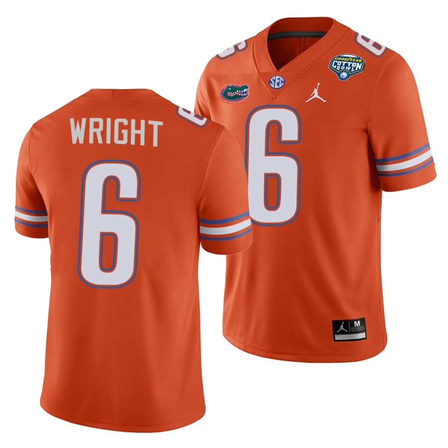 florida gators nay'quan wright orange 2020 cotton bowl classic college football jersey