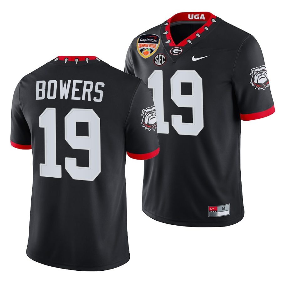 georgia bulldogs brock bowers black 2021 orange bowl college football playoff jersey