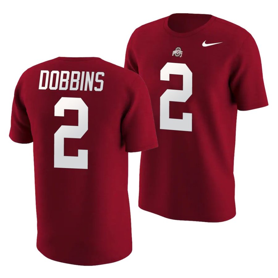 j.k. dobbins scarlet college football ohio state buckeyes shirt