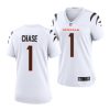 ja'marr chase bengals 2021 nfl draft game women's white jersey
