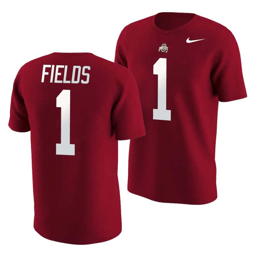 justin fields scarlet college football ohio state buckeyes shirt