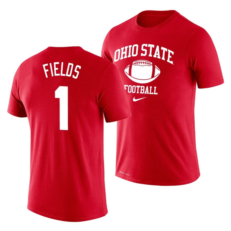 justin fields scarlet retro football ohio state buckeyes shirt