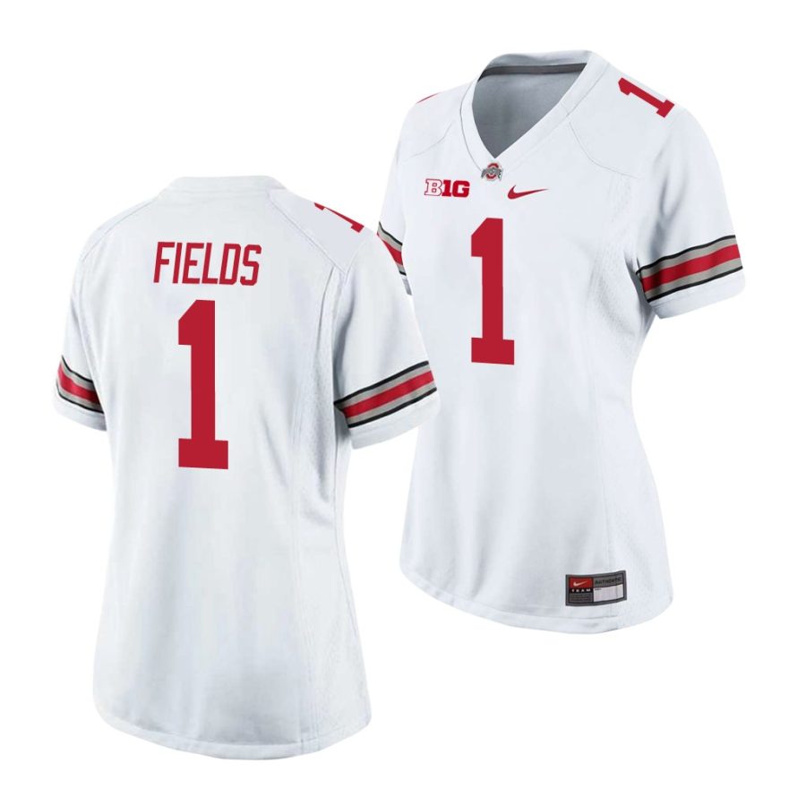 justin fields white game women's jersey