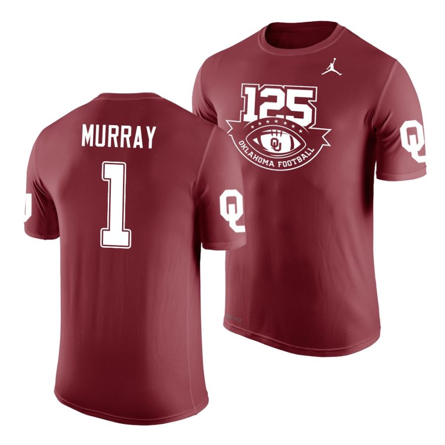 kyler murray crimson 125th football season oklahoma sooners jersey