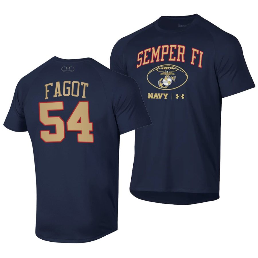 navy midshipmen diego fagot 2021 special game semper fi men tee