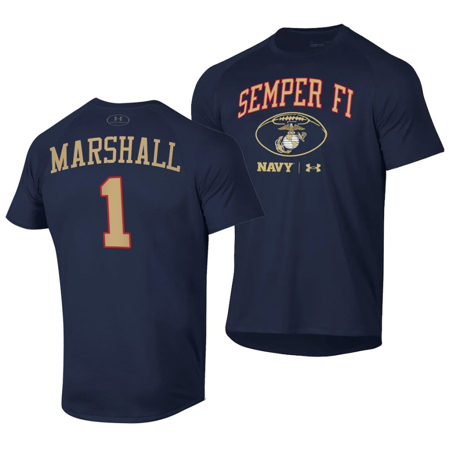 navy midshipmen john marshall 2021 special game semper fi men tee