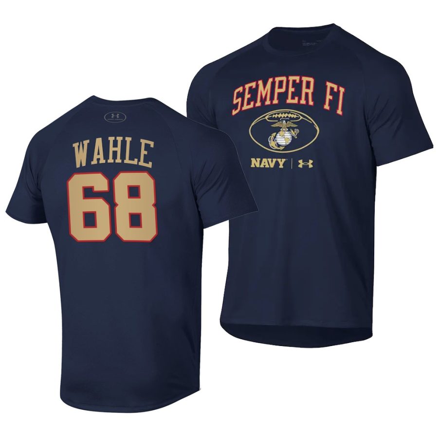 navy midshipmen mike wahle 2021 special game semper fi men tee