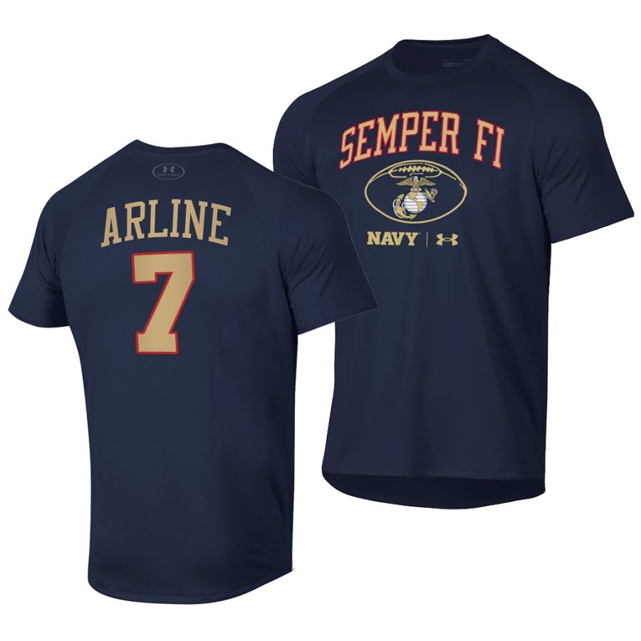 navy midshipmen xavier arline 2021 special game semper fi men tee