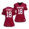 oklahoma sooners austin stogner crimson college football women's jersey