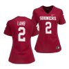 oklahoma sooners ceedee lamb crimson college football women's jersey