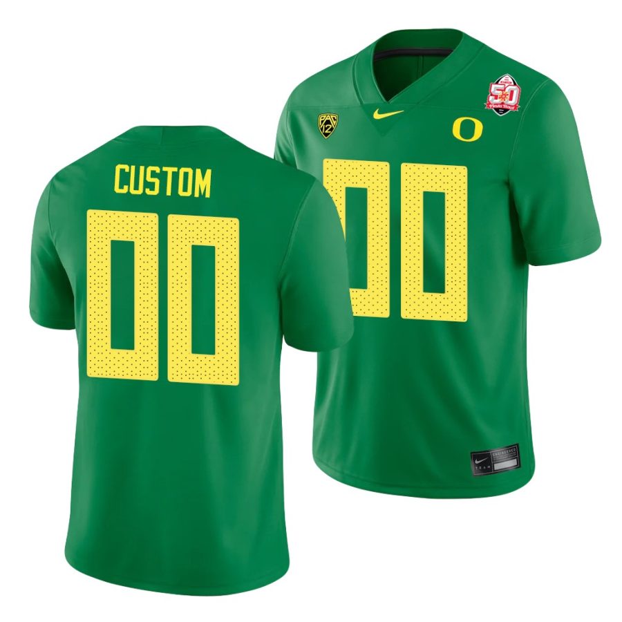 oregon ducks custom green 2021 fiesta bowl college football jersey