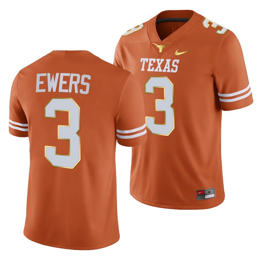 texas longhorns quinn ewers orange college football jersey