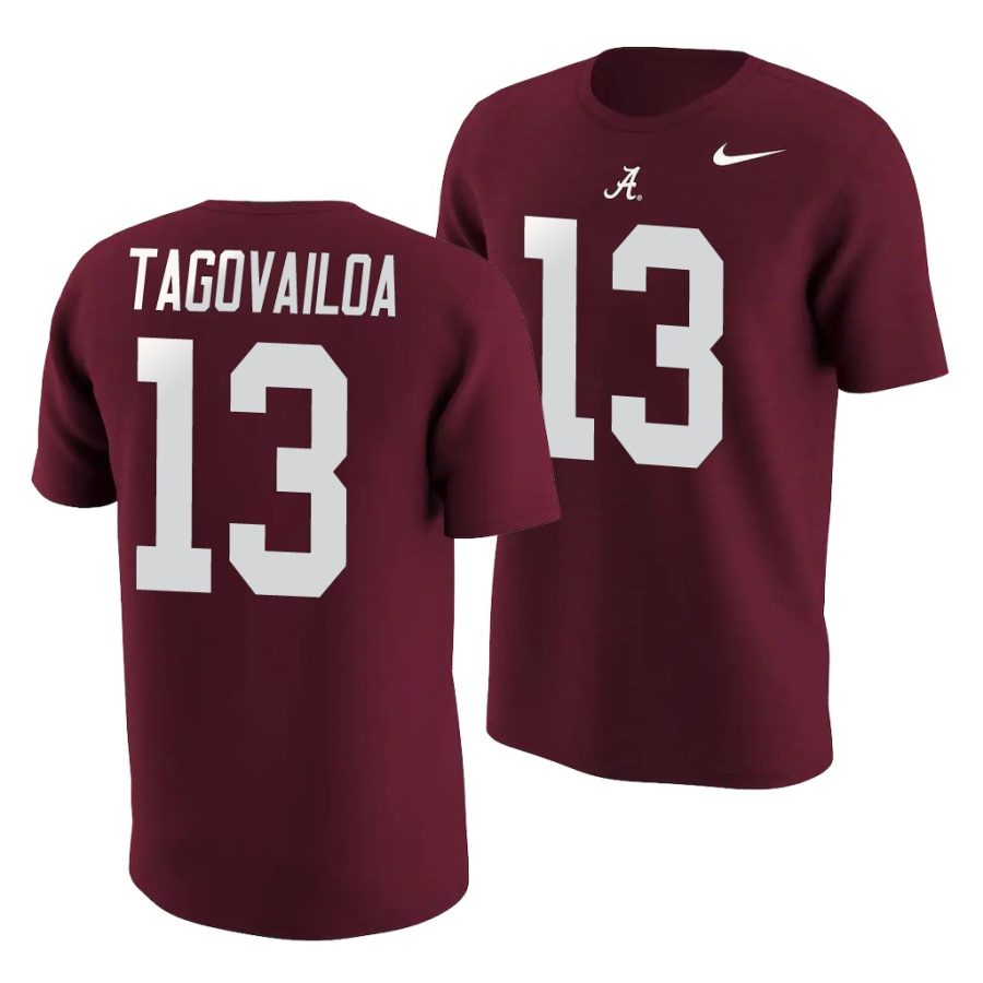 tua tagovailoa crimson college football men's jersey 0