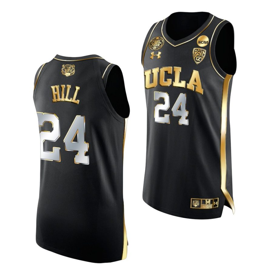 ucla bruins jalen hill 2021 march madness final four golden authentic black jersey