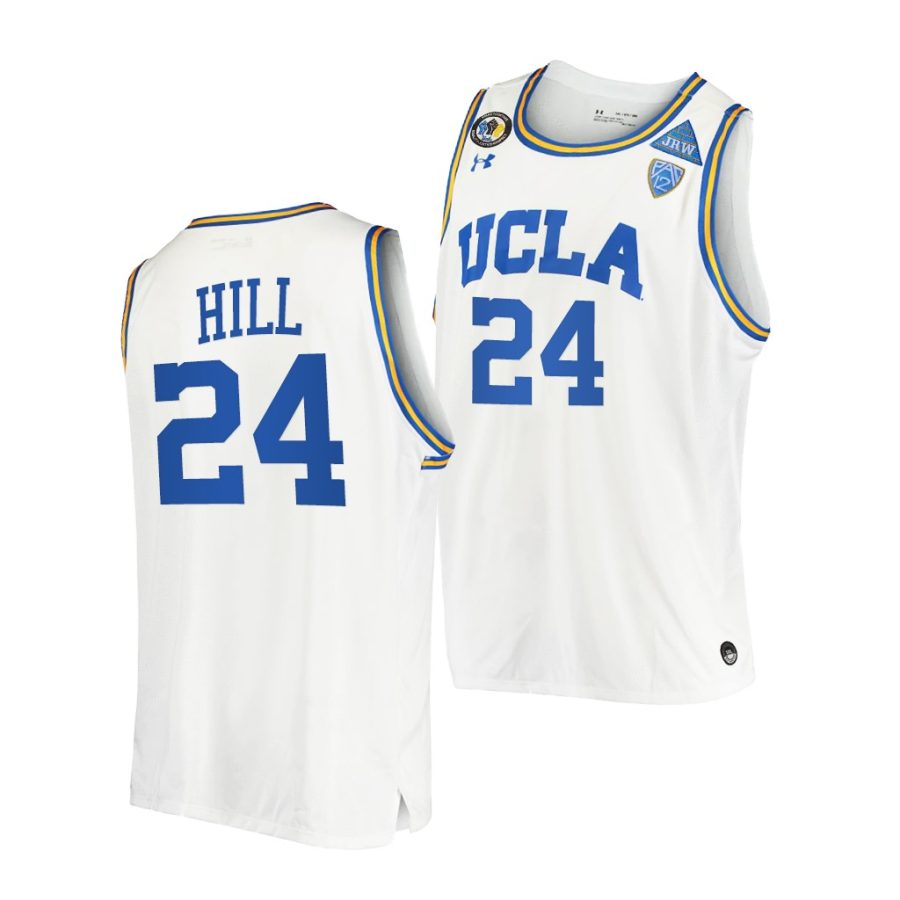 ucla bruins jalen hill 2021 march madness pac 12 stand together white jersey