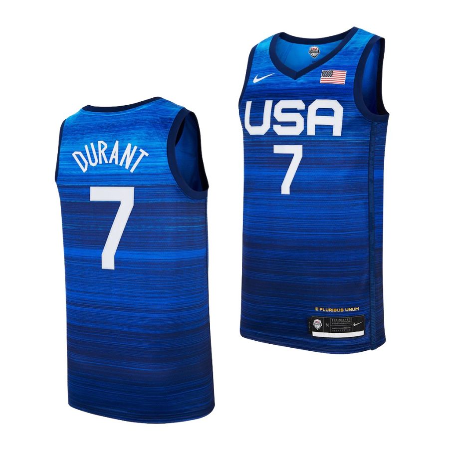 usa basketball kevin durant blue tokyo olympics 2021 away jersey