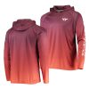 virginia tech hokies maroon terminal tackle upf 50 hooded top t shirt