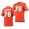 2001 hurricanes bryant mckinnie orange the goat football team jersey