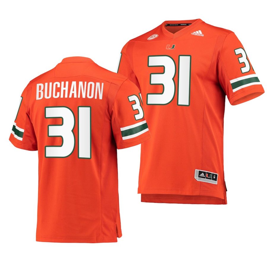 2001 hurricanes phillip buchanon orange the goat football team jersey