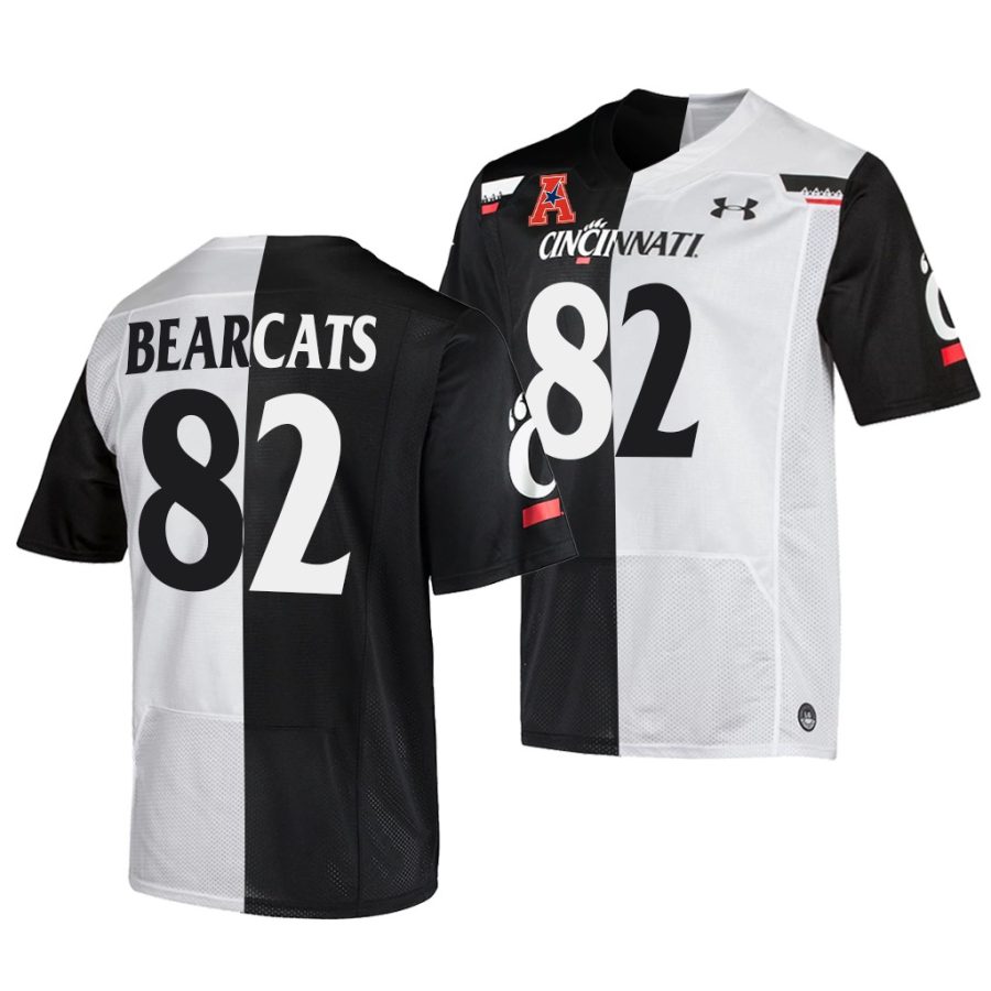 2021 22 cincinnati bearcats black white split edition college football jersey