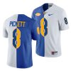 2021 22 pitt panthers kenny pickett royal white split edition limited football jersey