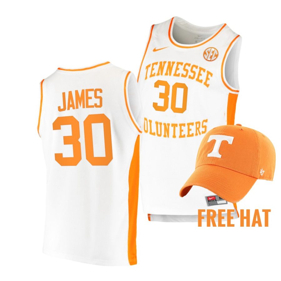 2021 22 tennessee volunteers josiah jordan james white college basketball free hat jersey