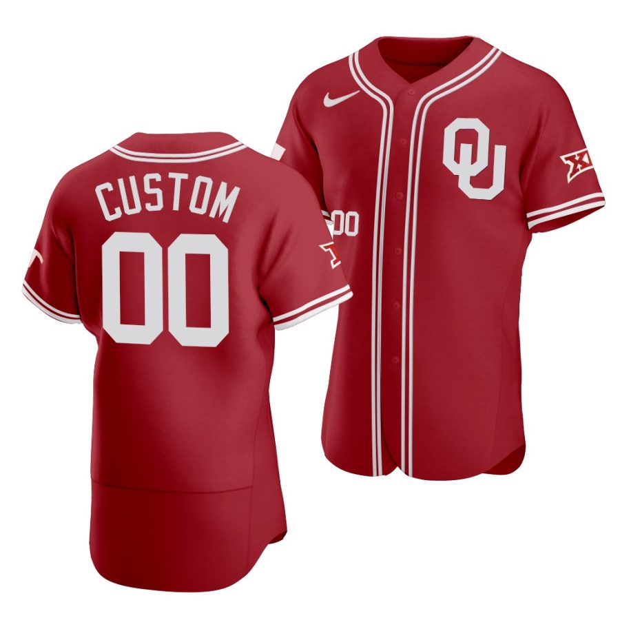 2021 oklahoma sooners custom red vapor prime college baseball jersey