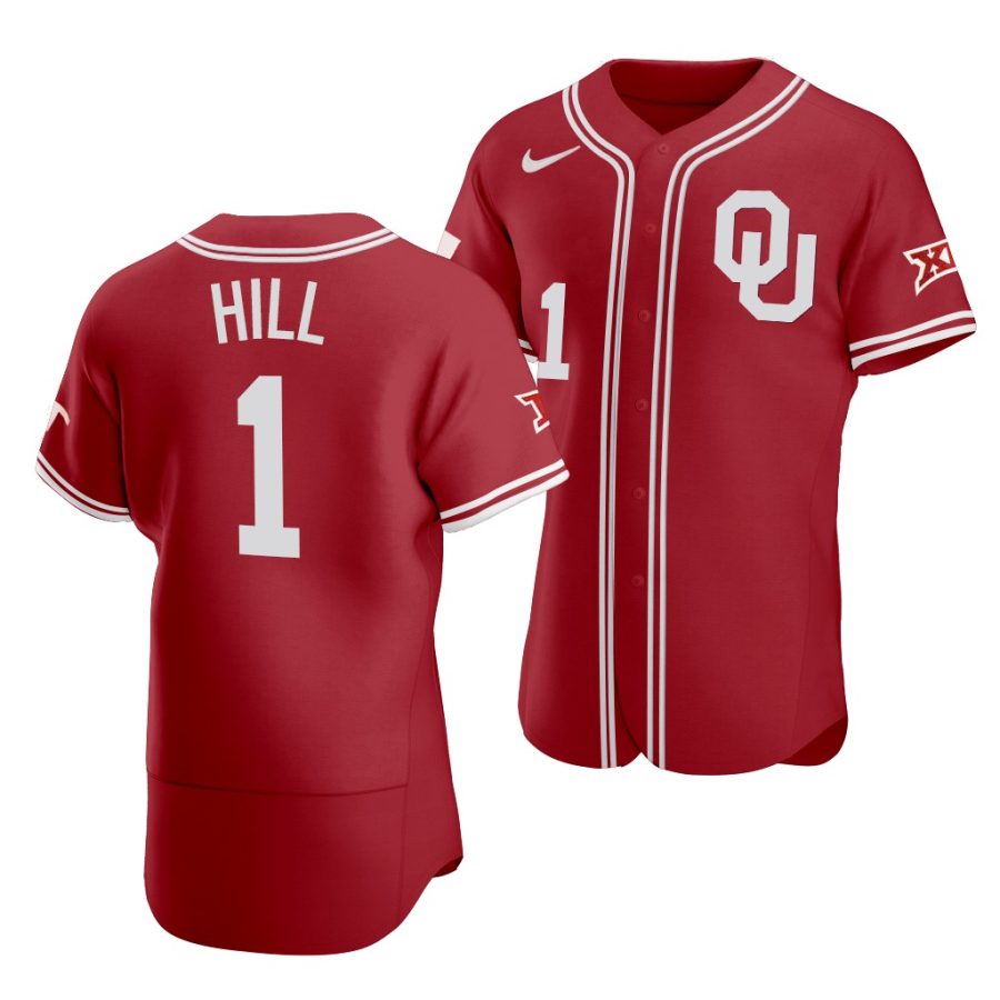 2021 oklahoma sooners jalen hill red vapor prime college baseball jersey