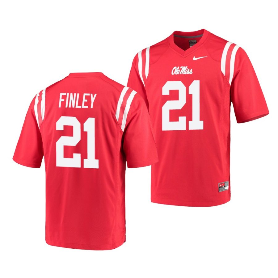 a.j. finley red college football men's jersey