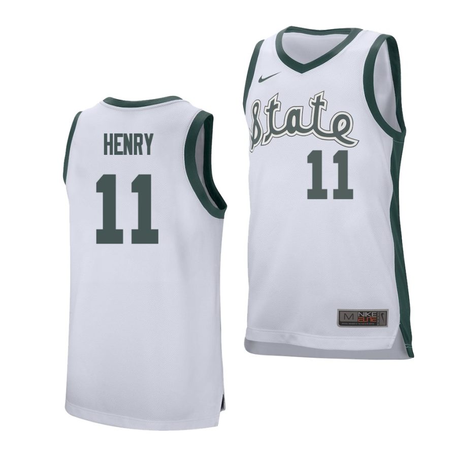 aaron henry white college basketball men's jersey