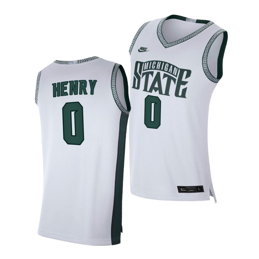 aaron henry white limited retro michigan state spartans jersey