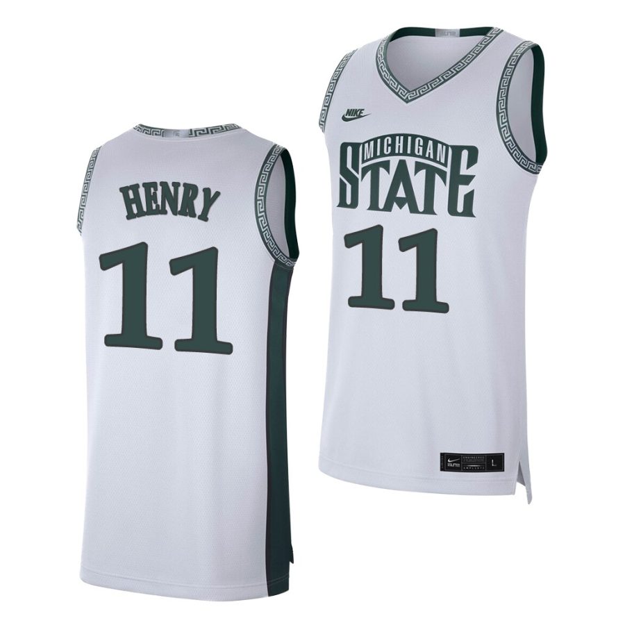 aaron henry white retro limited men's jersey 0