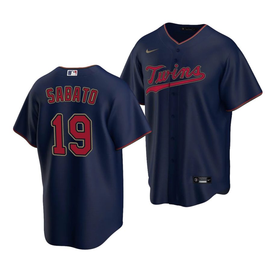 aaron sabato twins 2020 mlb draft replica alternate navy jersey