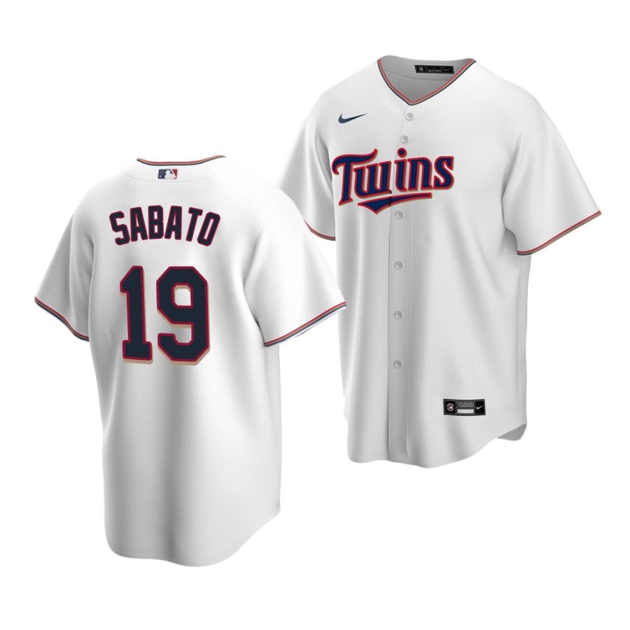 aaron sabato twins 2020 mlb draft replica home white jersey