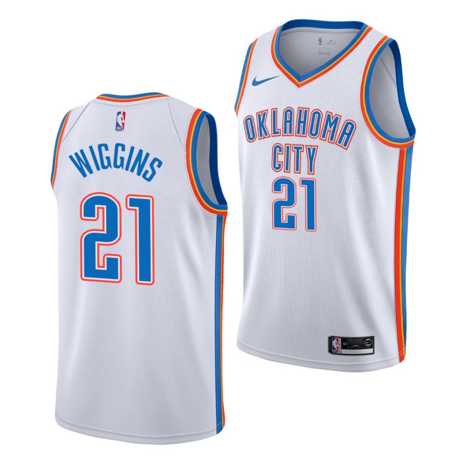 aaron wiggins thunder 2021 white association edition 2021 nba draft jersey