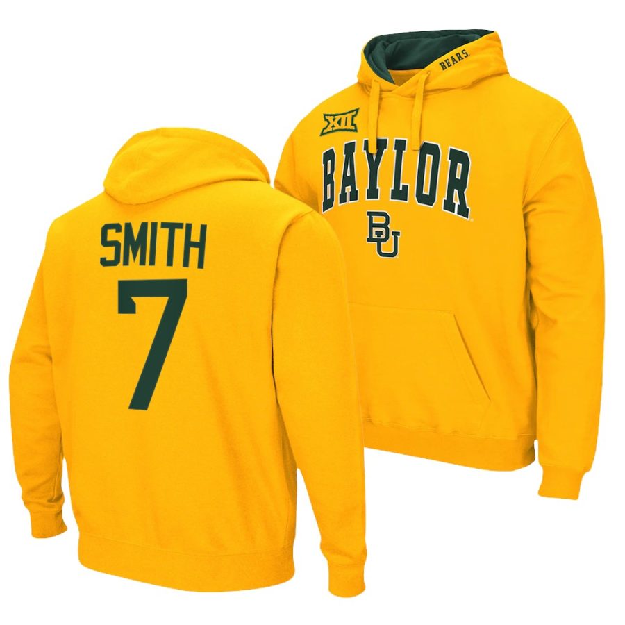 abram smith gold men colosseum arch logo baylor bears hoodie