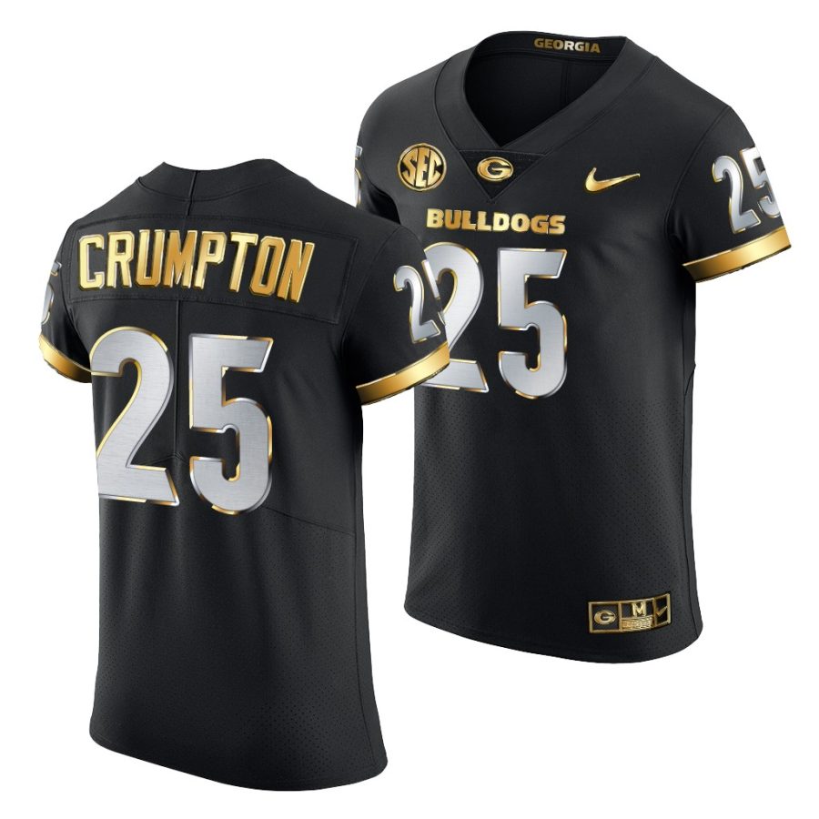 ahkil crumpton black golden edition georgia bulldogs jersey