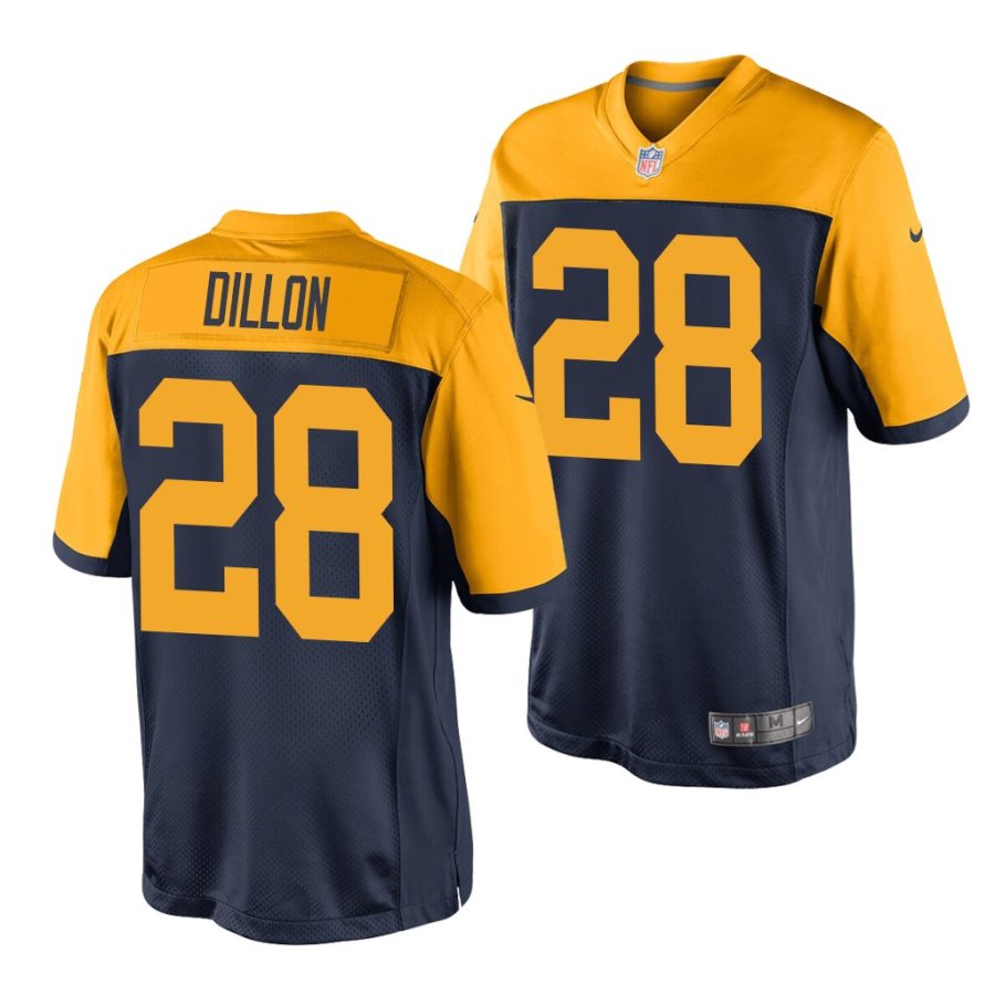 aj dillon navy 2020 nfl draft men's jersey