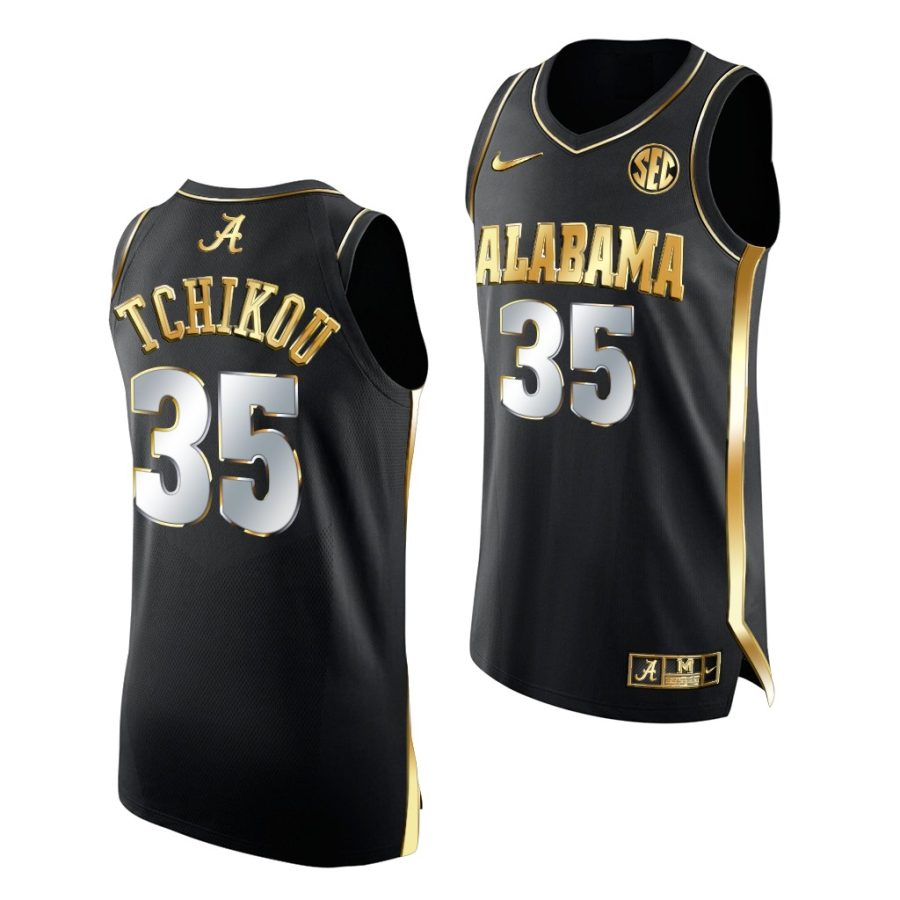 alabama crimson tide alex tchikou 2021 march madness sweet 16 golden authentic black jersey